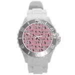 Insects pattern Round Plastic Sport Watch (L) Front