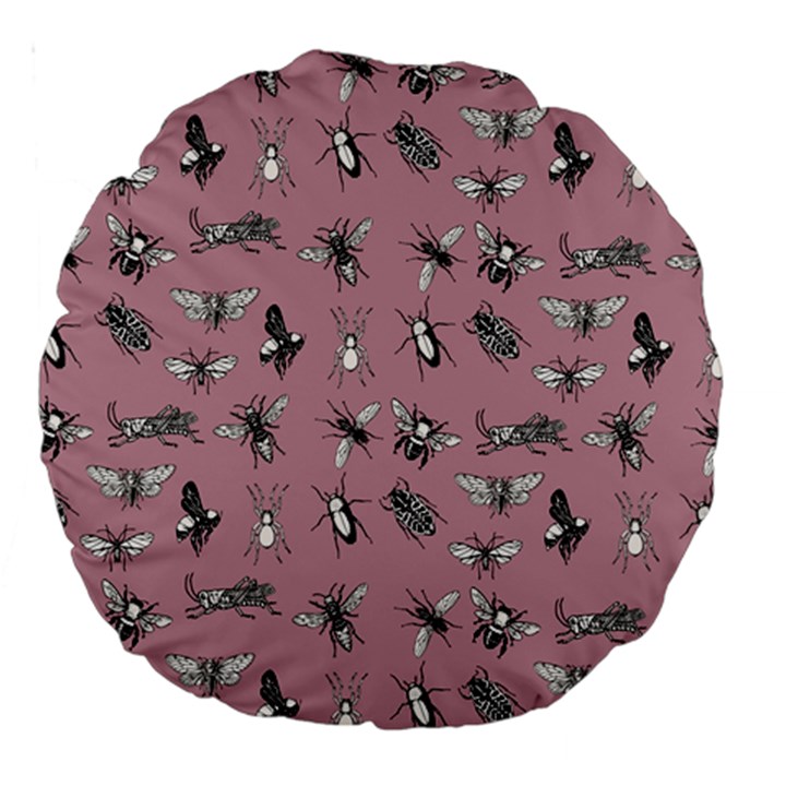 Insects pattern Large 18  Premium Round Cushions