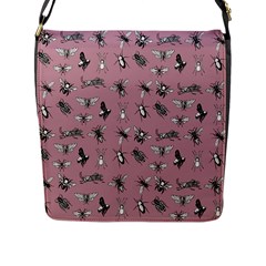 Insects pattern Flap Closure Messenger Bag (L)