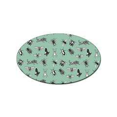 Insects Pattern Sticker (oval) by Valentinaart