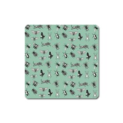 Insects Pattern Square Magnet by Valentinaart