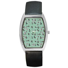 Insects Pattern Barrel Style Metal Watch by Valentinaart