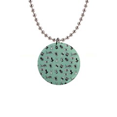 Insects Pattern 1  Button Necklace by Valentinaart