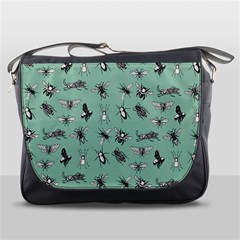 Insects Pattern Messenger Bag by Valentinaart