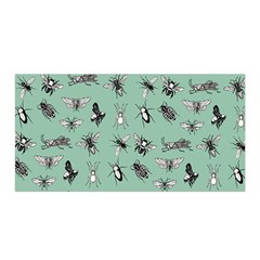 Insects Pattern Satin Wrap 35  X 70  by Valentinaart