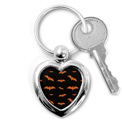 Bat Pattern Key Chain (heart) by Valentinaart