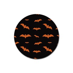 Bat Pattern Rubber Coaster (round) by Valentinaart