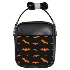 Bat Pattern Girls Sling Bag by Valentinaart