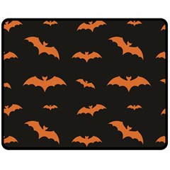 Bat Pattern Double Sided Fleece Blanket (medium)  by Valentinaart