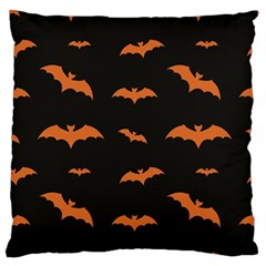 Bat Pattern Large Flano Cushion Case (one Side) by Valentinaart