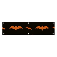 Bat Pattern Banner And Sign 4  X 1  by Valentinaart