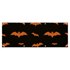 Bat Pattern Banner And Sign 8  X 3  by Valentinaart