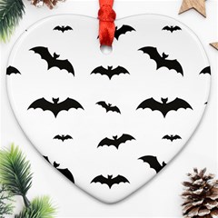 Bat Pattern Ornament (heart)