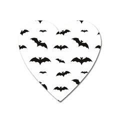 Bat Pattern Heart Magnet by Valentinaart