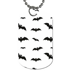 Bat Pattern Dog Tag (one Side) by Valentinaart