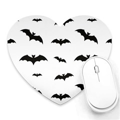 Bat Pattern Heart Mousepad by Valentinaart