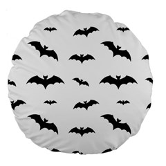 Bat Pattern Large 18  Premium Flano Round Cushions by Valentinaart