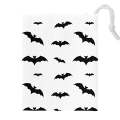 Bat Pattern Drawstring Pouch (5xl) by Valentinaart