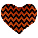 Halloween  Large 19  Premium Heart Shape Cushions Front