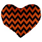 Halloween  Large 19  Premium Heart Shape Cushions Back