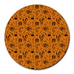 Halloween  Round Mousepad by Valentinaart