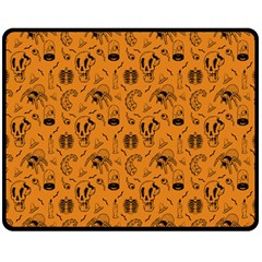 Halloween  Double Sided Fleece Blanket (medium)  by Valentinaart