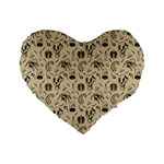 Halloween  Standard 16  Premium Heart Shape Cushions Front