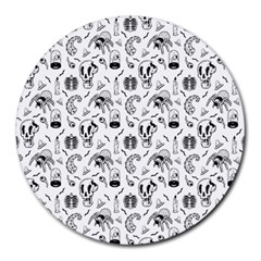 Halloween  Round Mousepad by Valentinaart