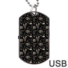 Halloween  Dog Tag Usb Flash (one Side) by Valentinaart