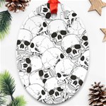 Skull pattern Ornament (Oval) Front