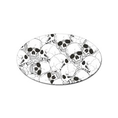 Skull Pattern Sticker (oval) by Valentinaart