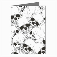 Skull Pattern Greeting Cards (pkg Of 8) by Valentinaart