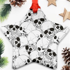 Skull Pattern Star Ornament (two Sides)