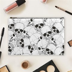 Skull Pattern Cosmetic Bag (large) by Valentinaart