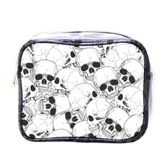 Skull Pattern Mini Toiletries Bag (one Side) by Valentinaart