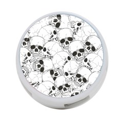 Skull Pattern 4-port Usb Hub (one Side) by Valentinaart