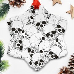 Skull Pattern Snowflake Ornament (two Sides)