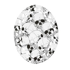 Skull Pattern Ornament (oval Filigree) by Valentinaart