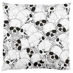 Skull Pattern Large Cushion Case (one Side) by Valentinaart