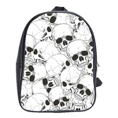 Skull Pattern School Bag (xl) by Valentinaart