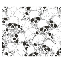 Skull Pattern Double Sided Flano Blanket (small)  by Valentinaart