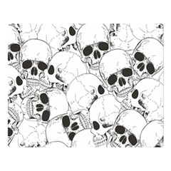 Skull Pattern Double Sided Flano Blanket (large)  by Valentinaart