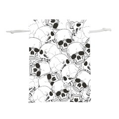 Skull Pattern Lightweight Drawstring Pouch (l) by Valentinaart