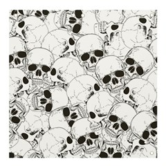 Skull Pattern Banner And Sign 4  X 4  by Valentinaart