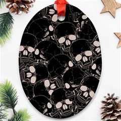 Skull Pattern Ornament (oval)