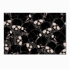 Skull Pattern Postcard 4 x 6  (pkg Of 10) by Valentinaart