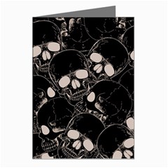 Skull Pattern Greeting Cards (pkg Of 8)