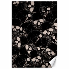 Skull Pattern Canvas 12  X 18  by Valentinaart