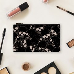 Skull Pattern Cosmetic Bag (small) by Valentinaart