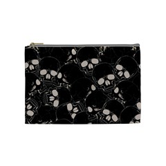 Skull Pattern Cosmetic Bag (medium) by Valentinaart